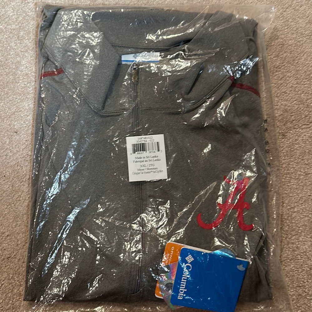 NEW IN BAG! Columbia Alabama Half Zip Tuk Mountain Mens Size XXL Shirt